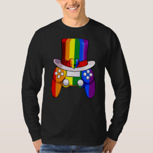 T-shirt Contrôleur de jeu vidéo Lgbt Q Cool Rainbow Flag G