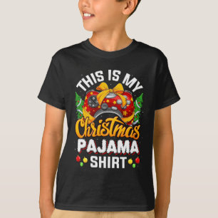 T-shirt Contrôleur de jeu vidéo Noël Santa Hat Gamer Bo