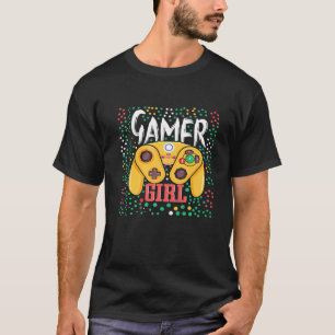 T-shirt Contrôleur de jeu vidéo Salle Décor Filles Gamer