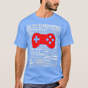 T-shirt Contrôleur de jeu vidéo Texte Word Cloud Cool Art 