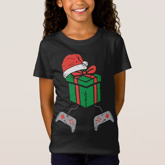 T-Shirt Contrôleur de jeu vidéo Xmas PJ's Noël (Devant)