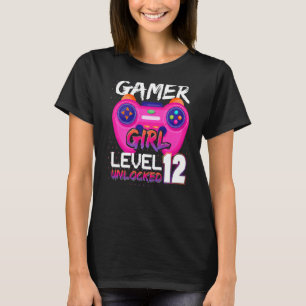 T-shirt Contrôleur de Jeux Vidéo génial niveau 12 déverrou