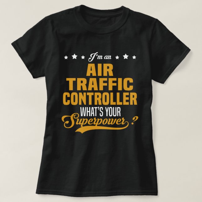 T-shirt Contrôleur de la circulation aérienne (Design devant)