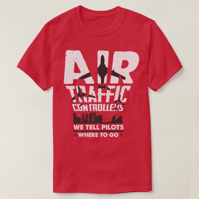 T-shirt Contrôleur de la circulation aérienne (Design devant)