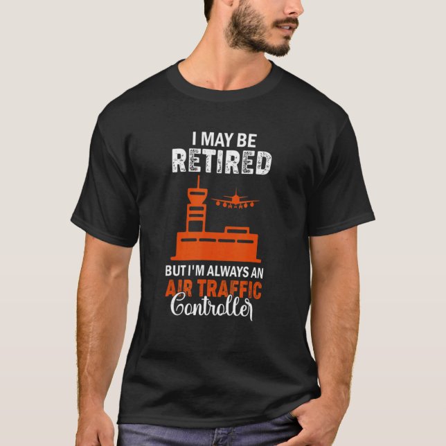 T-shirt Contrôleur de la circulation aérienne à la retrait (Devant)