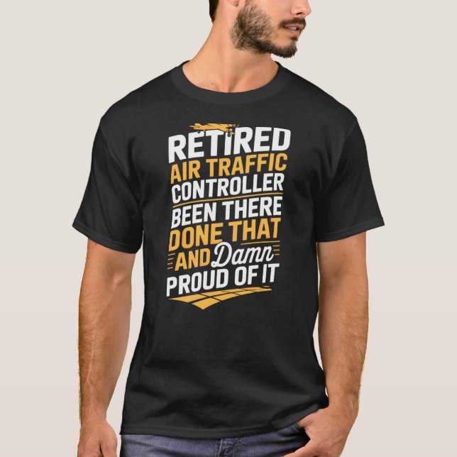 T-shirt Contrôleur de la circulation aérienne à la retrait (Devant)