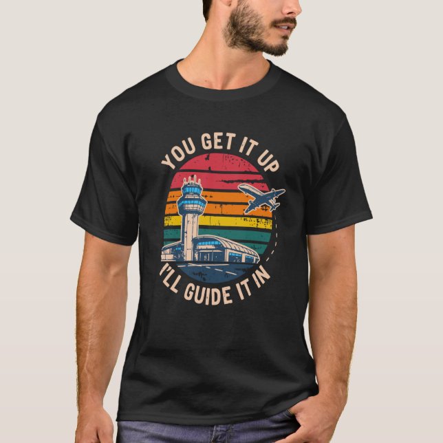 T-shirt Contrôleur de la circulation aérienne Radar Équipe (Devant)