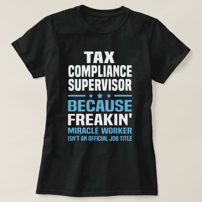 T-shirt Contrôleur de la conformité fiscale (Design devant)