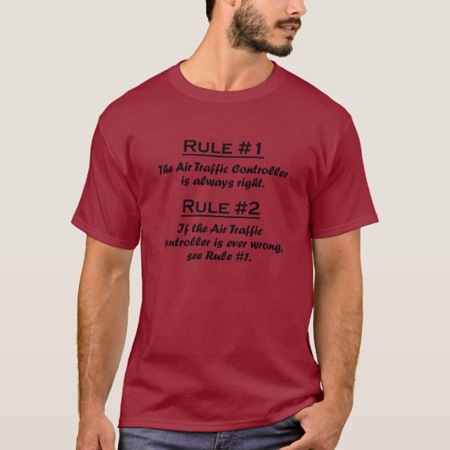 T-shirt Contrôleur de la navigation aérienne de règle (Devant)