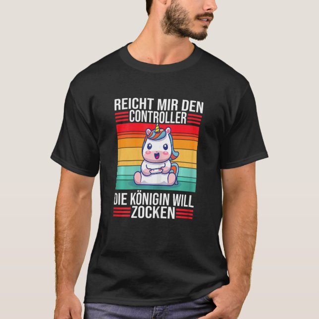 T-shirt Contrôleur Gamer Reicht Mir Den Console Queen Ps5 (Devant)