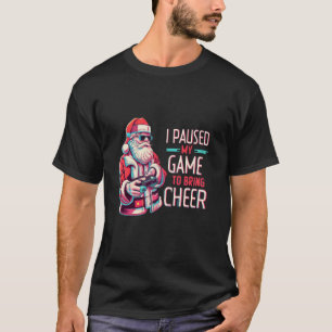 T-shirt Contrôleur Jeu Vidéo Père Noël de Noël Interrompu