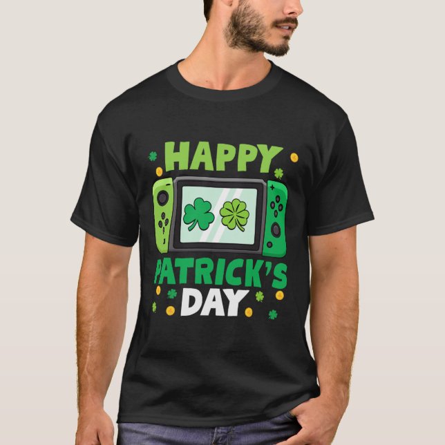 T-shirt Contrôleur Jour de la Saint Patrick Jeu Vidéo Enfa (Devant)