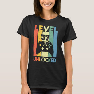 T-shirt Contrôleur Retro Jeux Vidéo Vintages Niveau 37 Unl