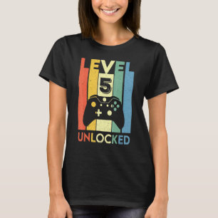 T-shirt Contrôleur Retro Jeux Vidéo Vintages Niveau 5 Unlo