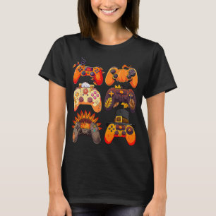 T-shirt Contrôleurs Automne Jeux Vidéo Jeu Turquie Thanksg