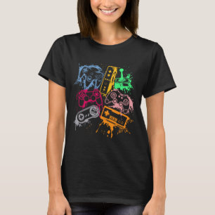 T-shirt Contrôleurs de console de jeu vidéo Retro 80's 90'