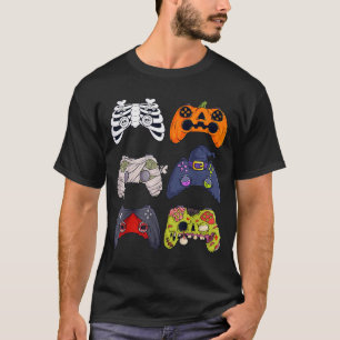 T-shirt Contrôleurs de jeu squelette zombie Halloween Mumm