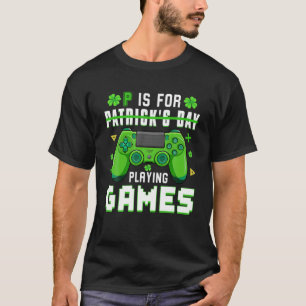 T-shirt Contrôleurs De Jeu Vidéo De Gamer Irlandais P Est