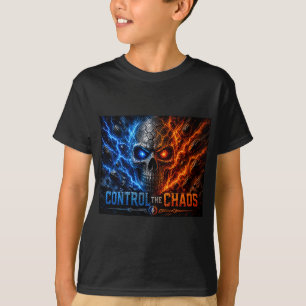 T-shirt Contrôlez le crâne Chaos – Double face Feu & Glace