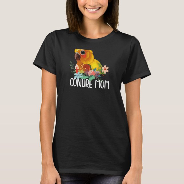 T-shirt Conure Maman Parrot Budgie Cute Bird Meme (Devant)