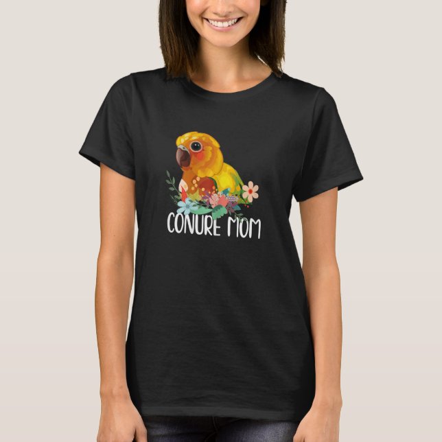 T-shirt Conure Maman Perroquet Perruche Oiseau Mignon Meme (Devant)