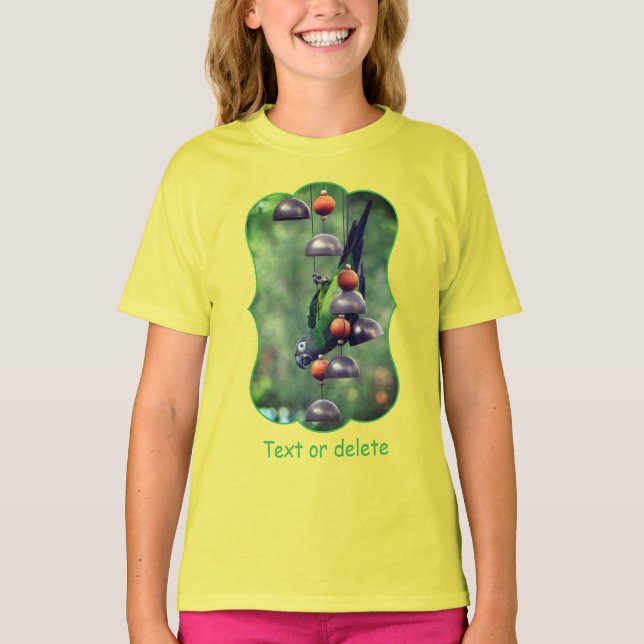 T-shirt Conure Perruche Tête Foncée Personnalisée (Devant)