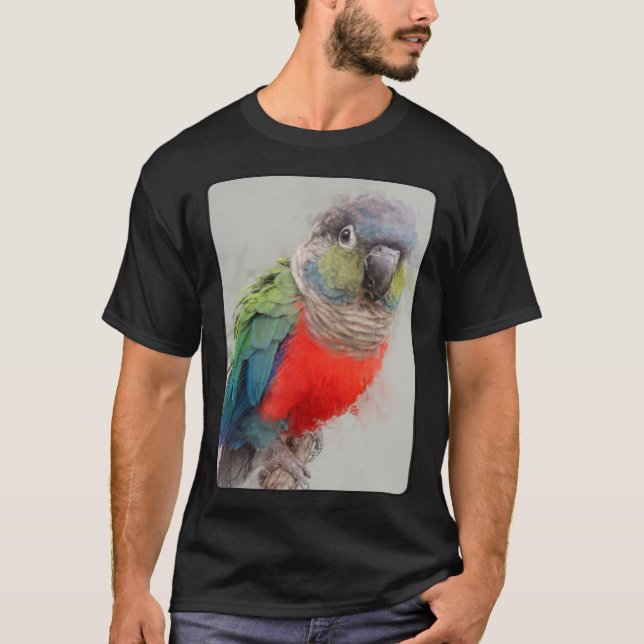 T-shirt Conure Portrait 15 Animal Parrot Wildlife Bird (Devant)