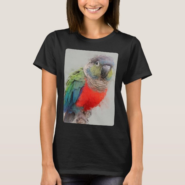 T-shirt Conure Portrait 15 Animal Parrot Wildlife Bird (Devant)