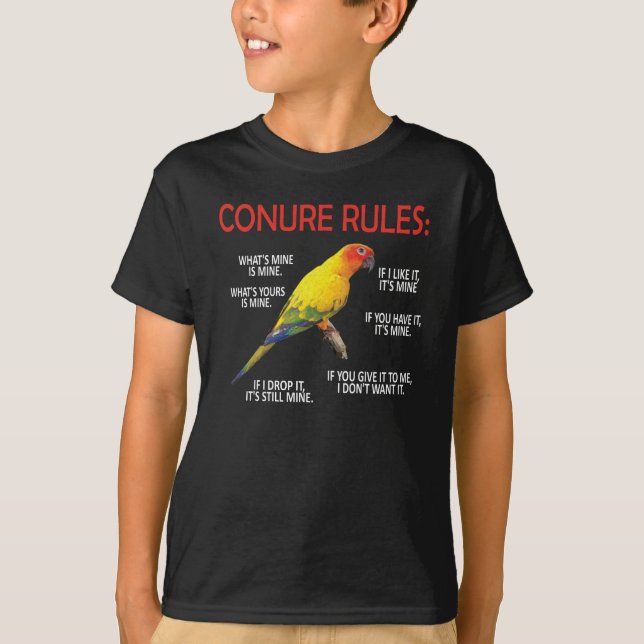 T-shirt Conure Propriétaire Conure Perroquet d'Oiseau Sole (Devant)
