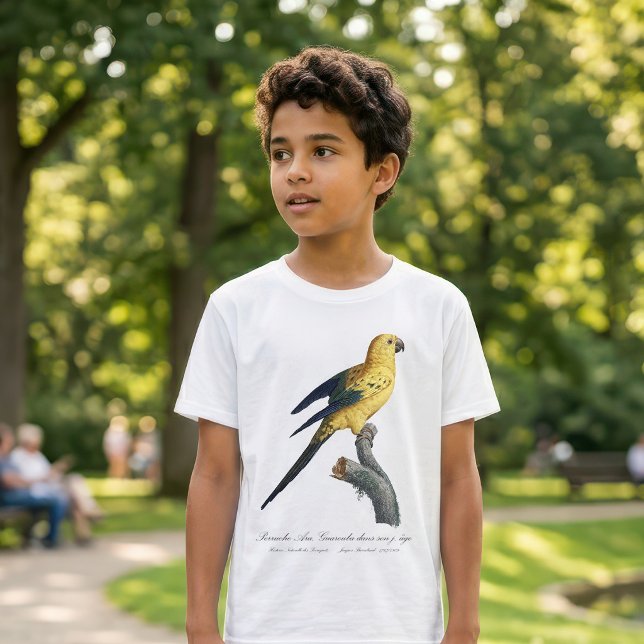 T-shirt Conure soleil Aratinga solstitialis (Guarouba dans sons jeune age / Sun parakeet. Boy Basic White T-Shirt)