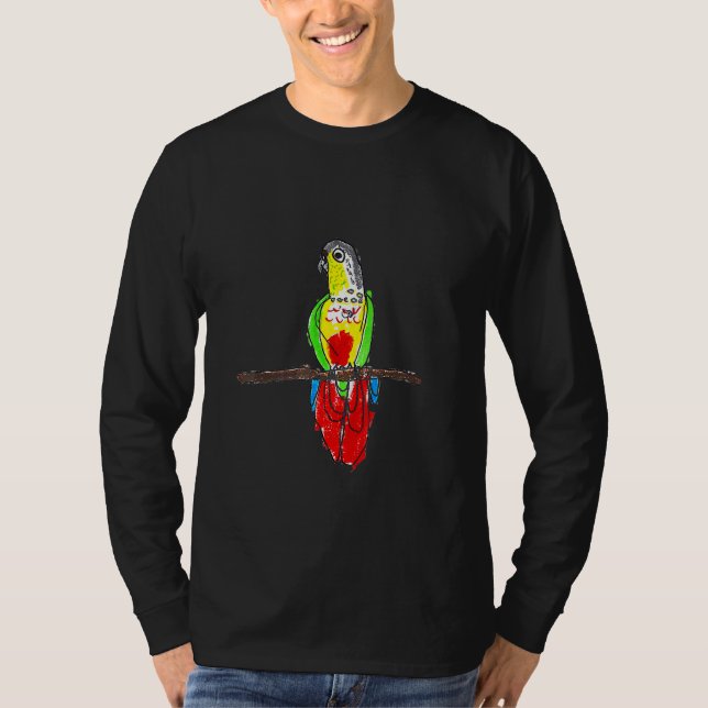 T-shirt Conure verte à mâcher (Devant)