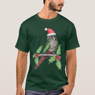 T-shirt Conure verte de Noël