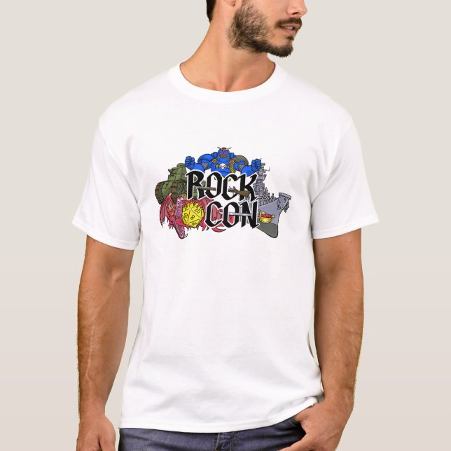 T-Shirt Convention de jeu Rock-Con 2026 (Devant)