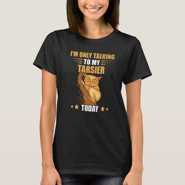 T-shirt Conversation Avec Tarsier Singe Philippine Animal  (Devant)