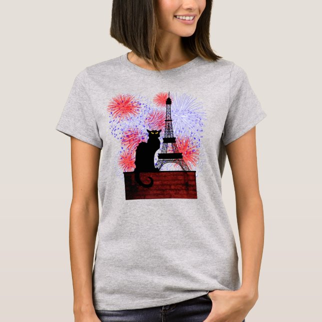 T-shirt Conversation Noir Bastille (Devant)