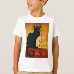 T-shirt Conversation Noir - Chat noir