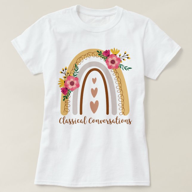 T-shirt Conversations classiques Rainbow Homeschool CC (Design devant)