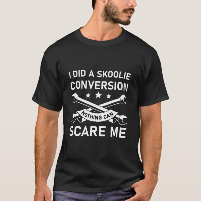 T-shirt Conversion de skoolie - Bus scolaire jaune (Devant)