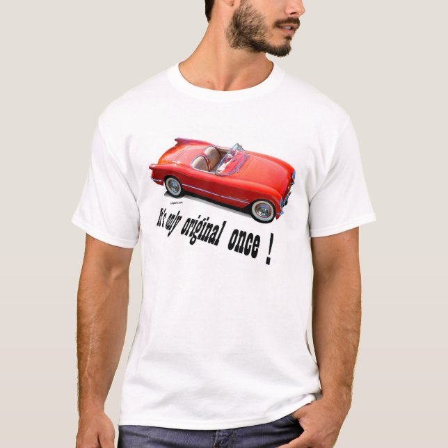 T-shirt Convertible 1955 de Chevrolet Corvette (Devant)