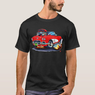 T-shirt Convertible 1962 Rouge-Blanc de Corvette