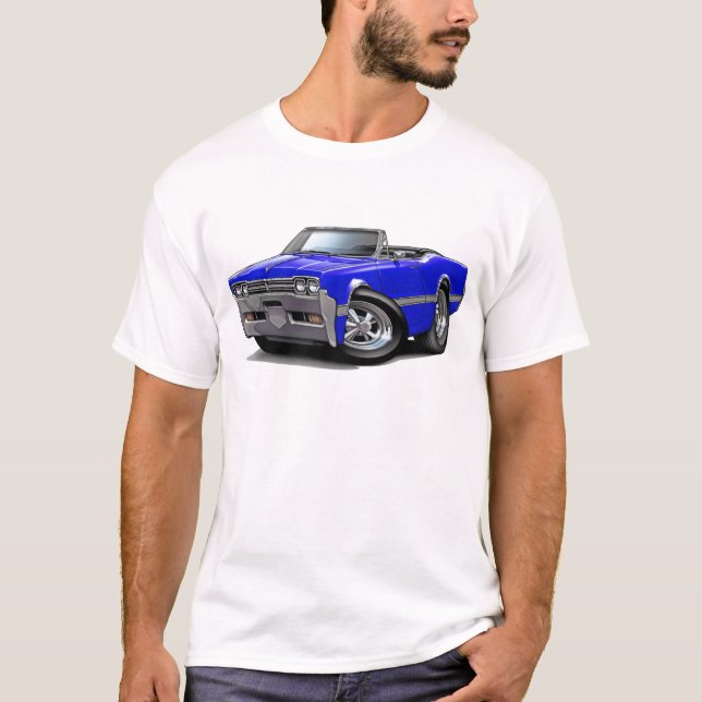 T-shirt Convertible 1966 bleu de sabre d'abordage d'Olds (Devant)