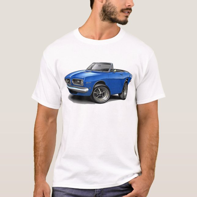 T-shirt Convertible 1967-69 bleu de barracuda (Devant)