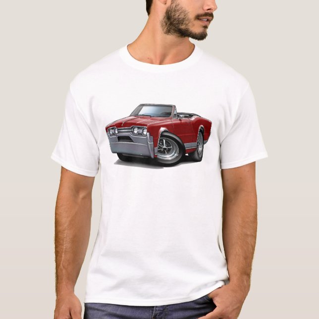 T-shirt Convertible 1967 de rouge foncé de sabre (Devant)