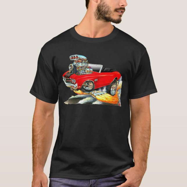 T-shirt Convertible 1970 Rouge-Noir de Chevelle (Devant)