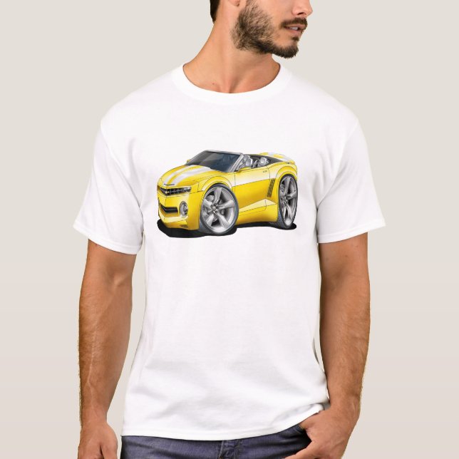 T-shirt Convertible 2012 Jaune-Blanc de Camaro (Devant)