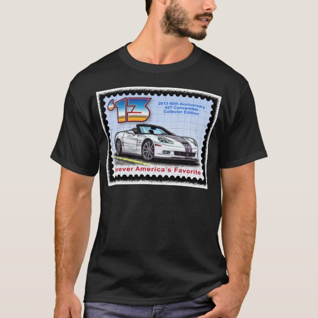 T-shirt Convertible 2013 d'anniversaire de Corvette (Devant)