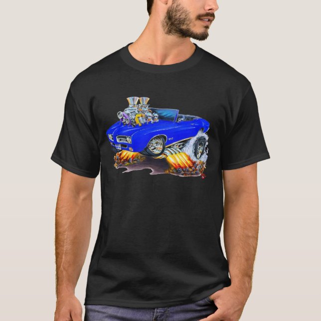 T-shirt Convertible bleu de 1969 GTO (Devant)