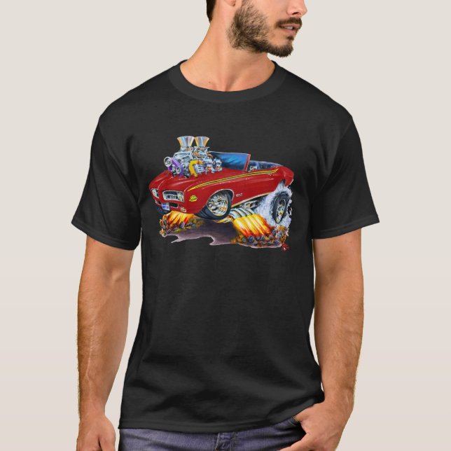 T-shirt Convertible de rouge foncé de juge de 1969 GTO (Devant)