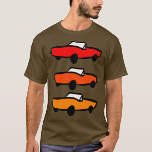 T-shirt convertible vintage rouge jaune vintage convertibl