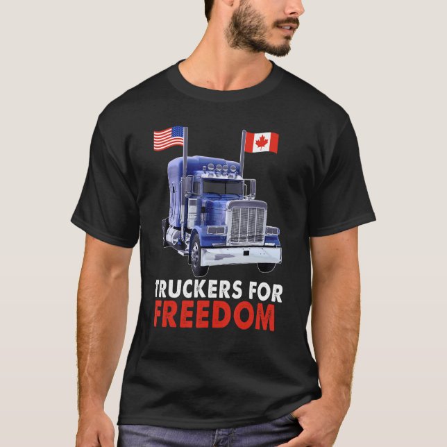 T-shirt Convoi américain pour la liberté du drapeau 2022 T (Devant)